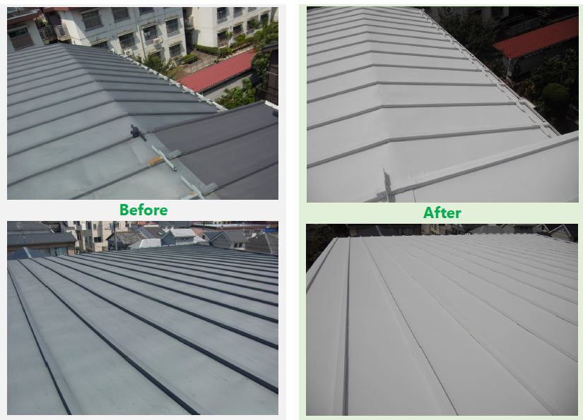 I様邸 屋根ガイナ塗装_BeforeAfter